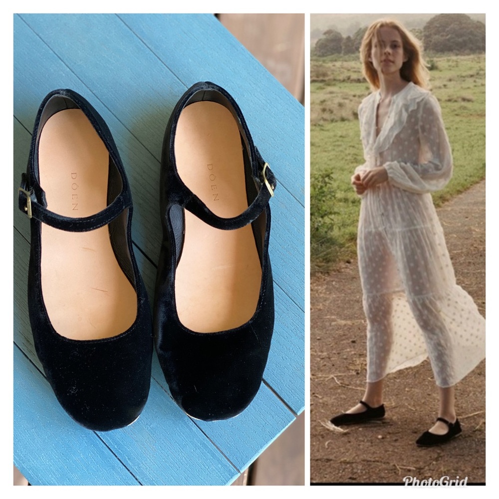 Doen Mary Jane Slipper black velvet 7